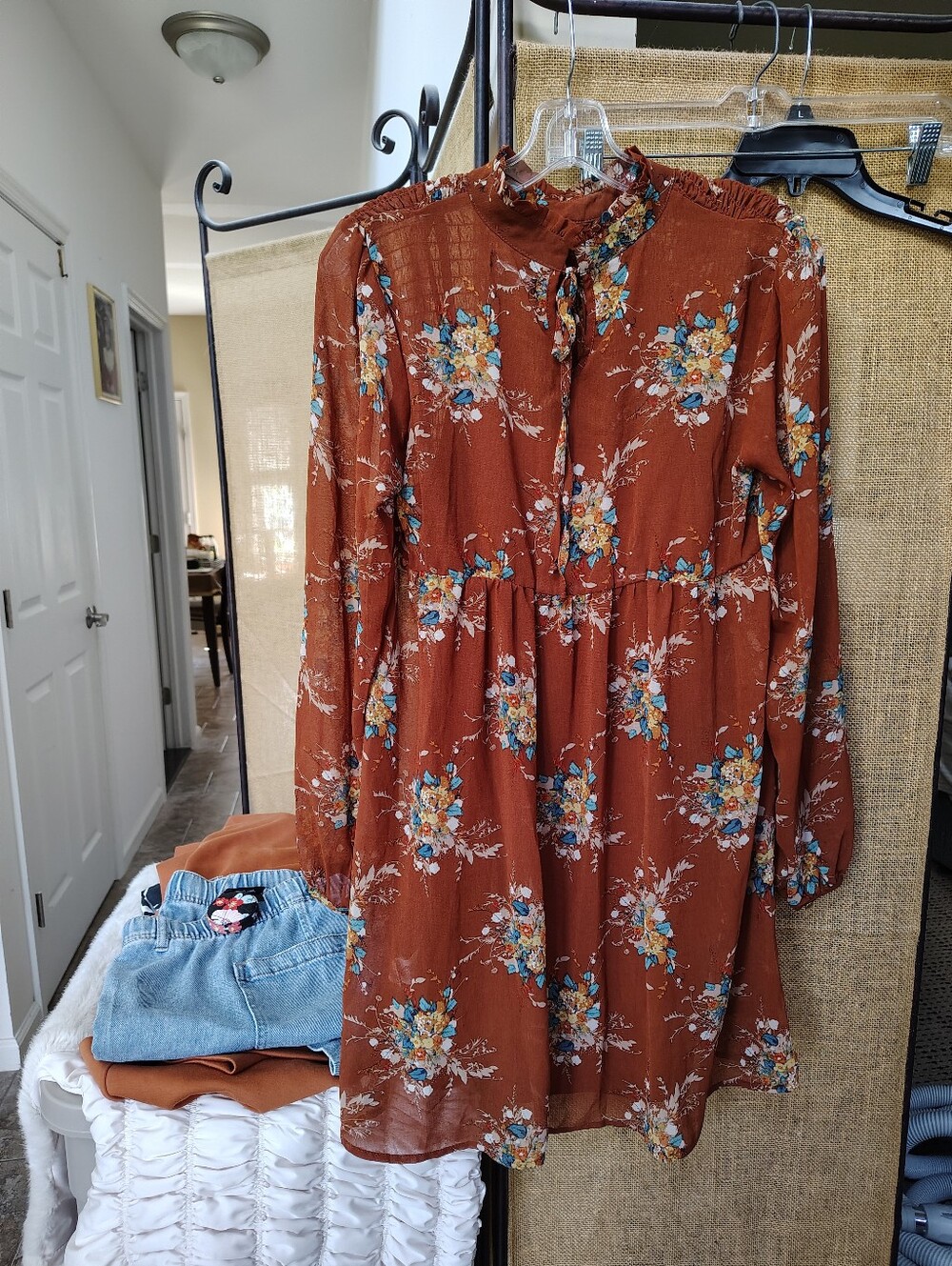 NWOT, As U Wish, Floral Dress, Smocked